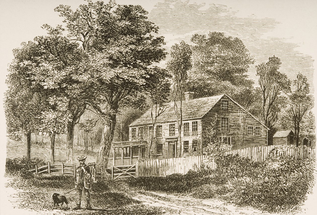 Huis van de historicus, William H. Prescott, Pepperill, nabij Boston, rond 1870, uit 