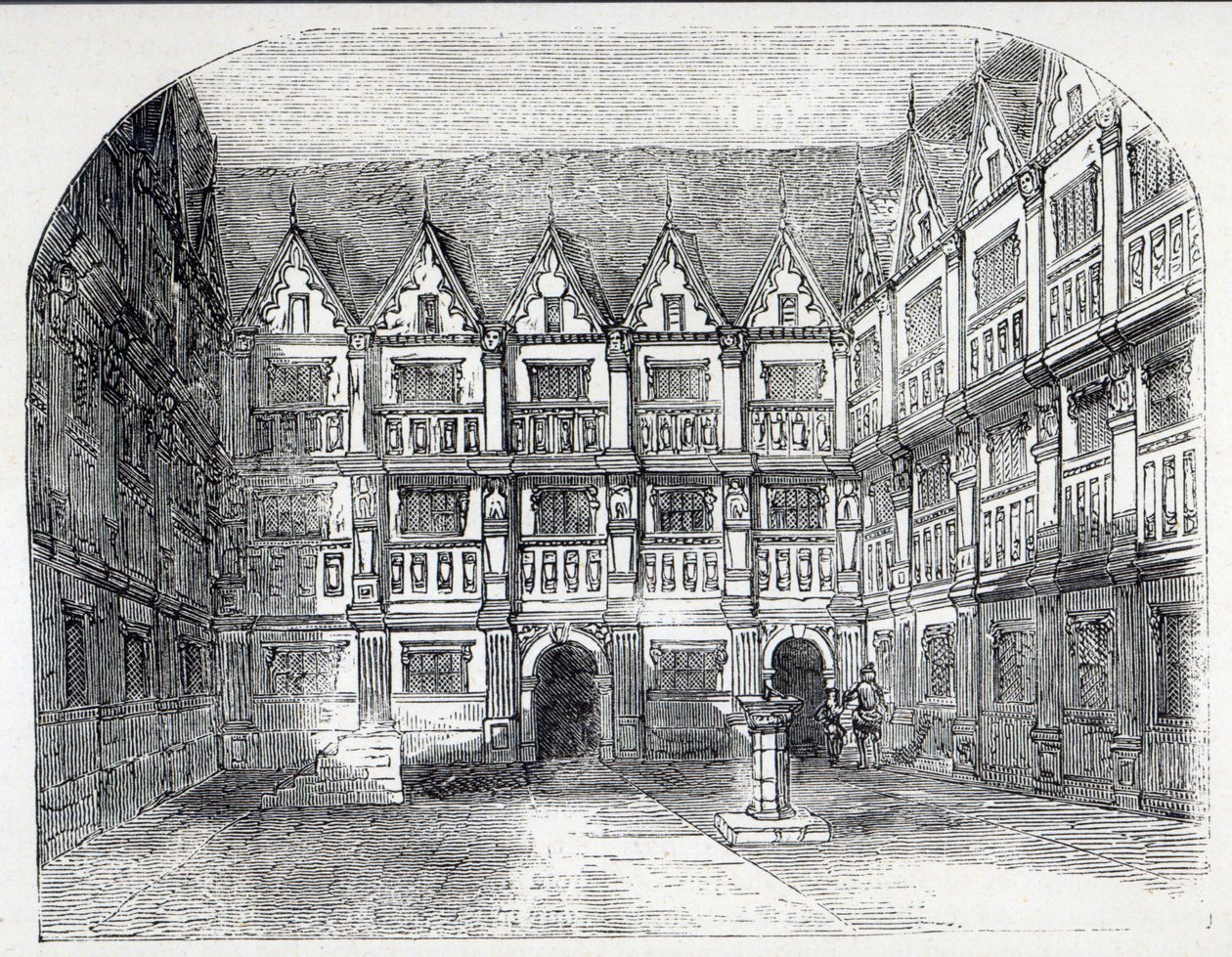Huis van Sir Thomas Gresham, in Bishopsgate Street, Londen door English School