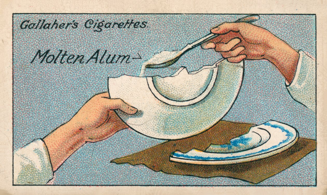 Hoe gebroken porselein repareren (chromolitho) door English School