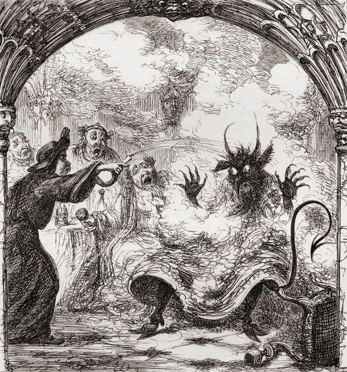 Illustratie naar George Cruikshank voor het gedicht 