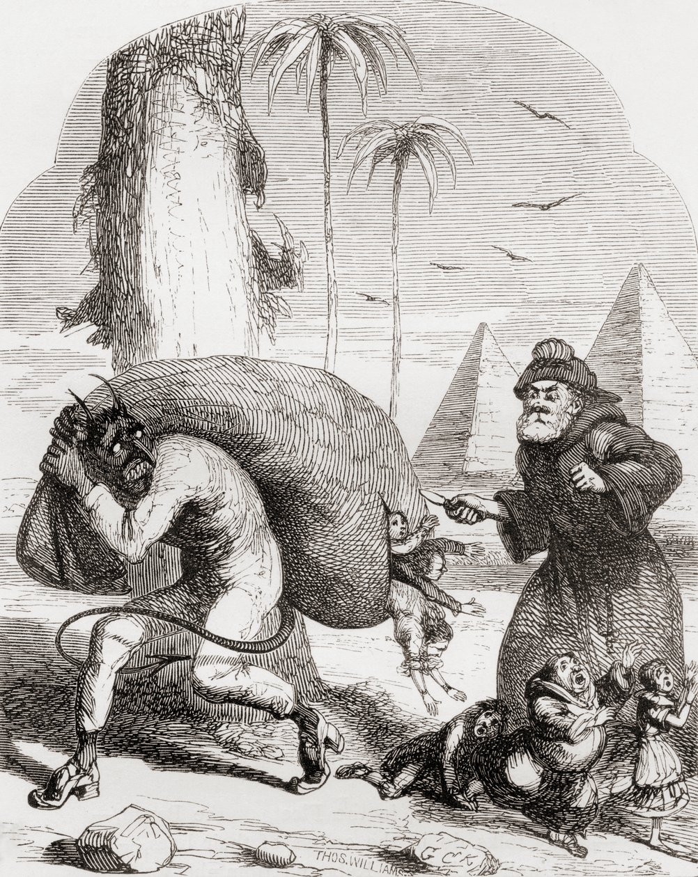 Illustratie naar George Cruikshank voor het gedicht 
