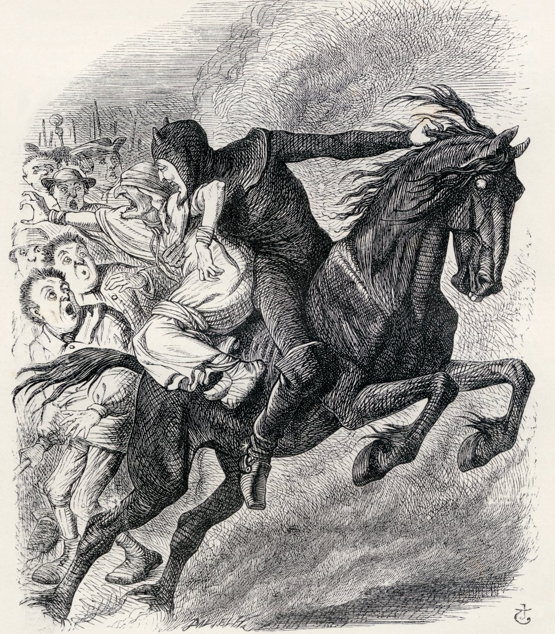 Illustratie naar J. Tenniel voor het gedicht 
