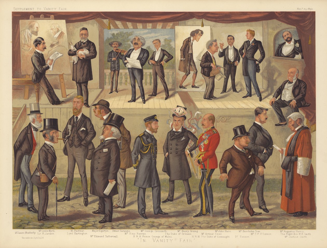 In Vanity Fair (kleurenlitho) door English School