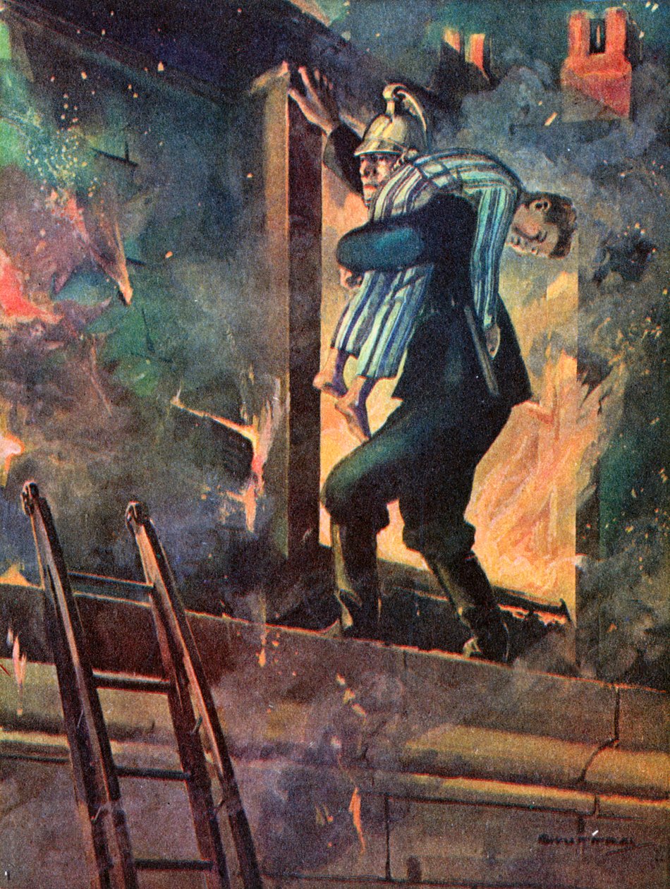 In de kiem van de tijd (kleurenlitho) door English School