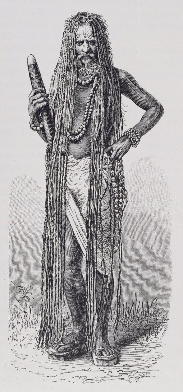 Indiase fakir, uit De Geschiedenis van de Mensheid, Vol.III, door Prof. Friedrich Ratzel, 1898 door English School