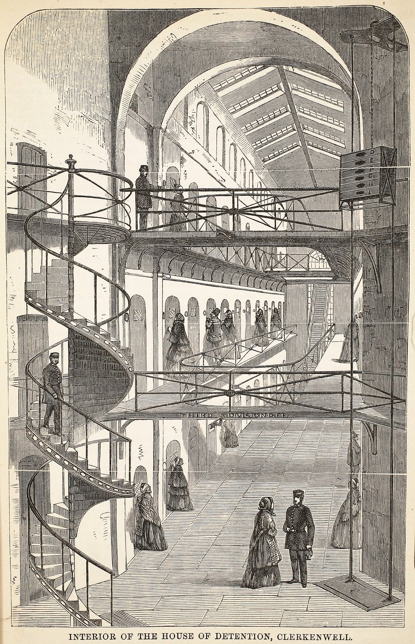Interieur van het House of Detention, Clerkenwell, illustratie uit The Criminal Prisons of London and Scenes from Prison Life door Henry Mayhew en John Binny, uitgegeven in 1862 door English School