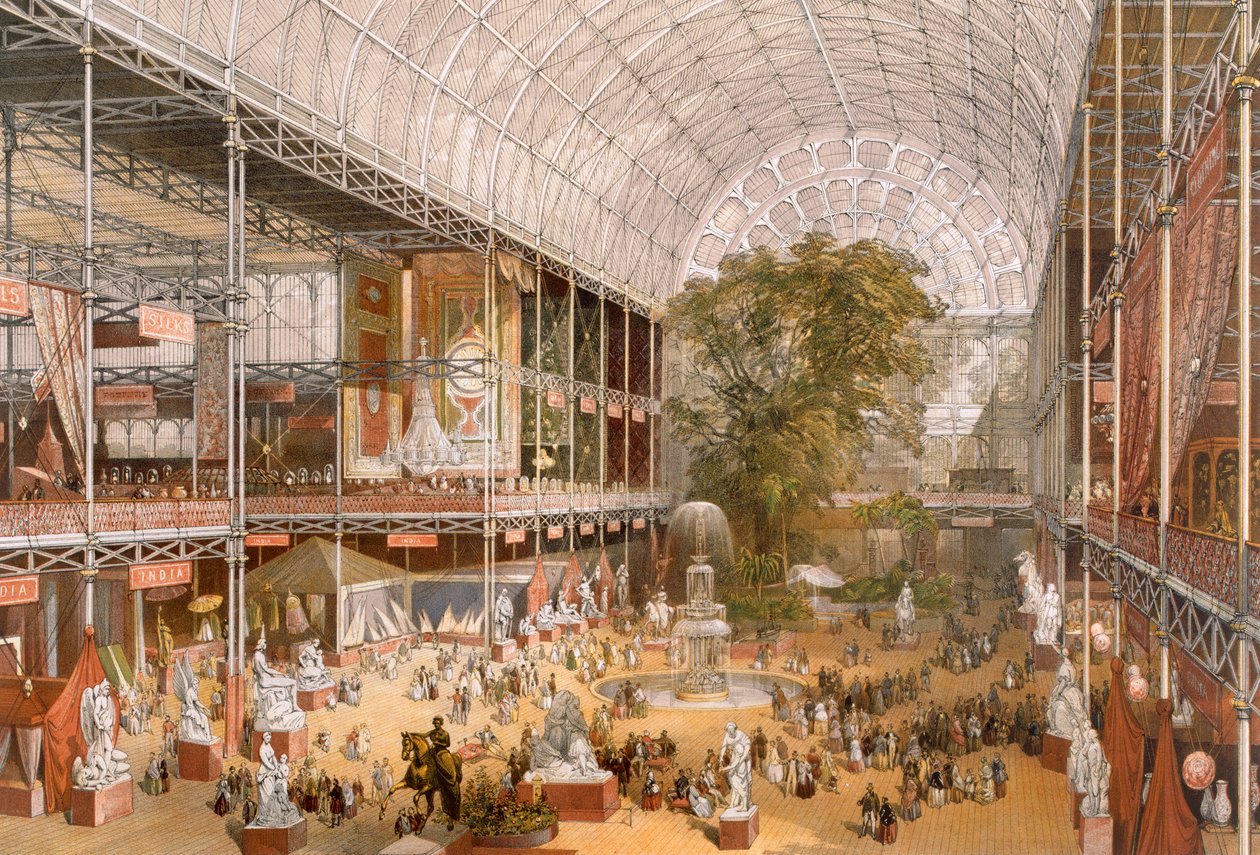 Interieur van de Internationale Tentoonstelling van 1862 door English School