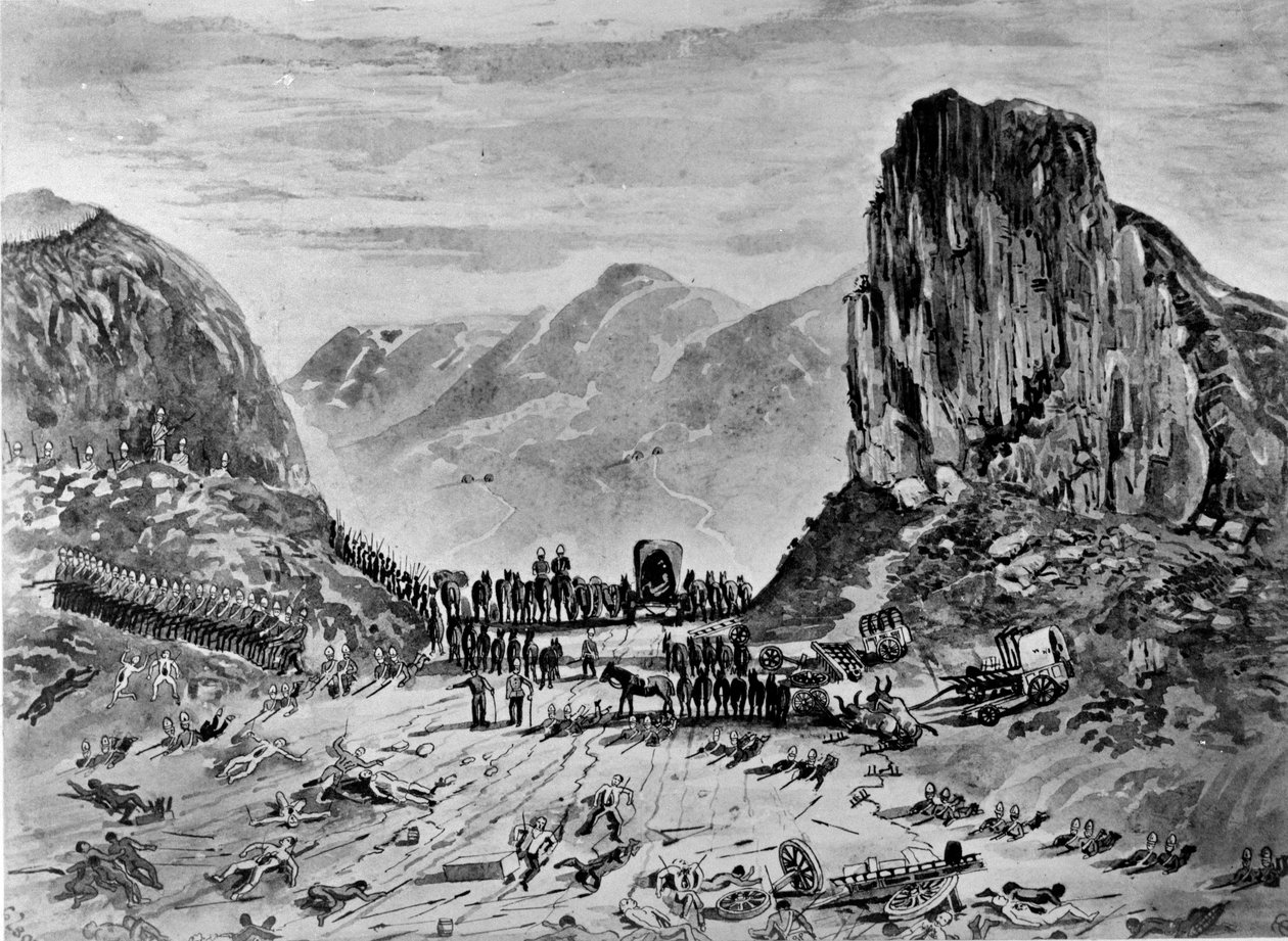 Isandhlwana na de Slag, 1879 door English School