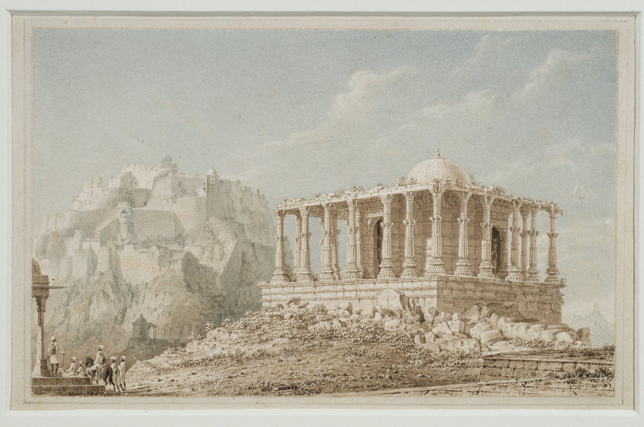 Jain tempel in het fort van Komulmer door English School