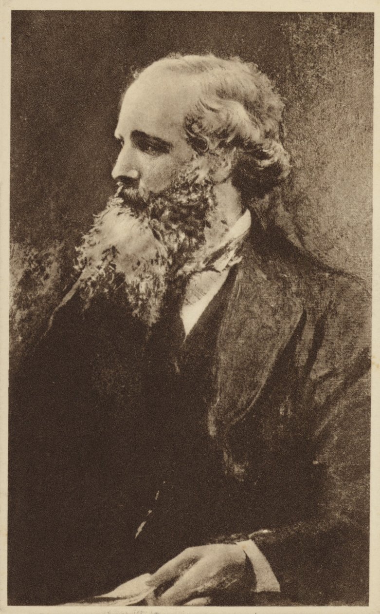James Clerk Maxwell (1831-1879), Schots theoretisch natuurkundige (litho) door English School