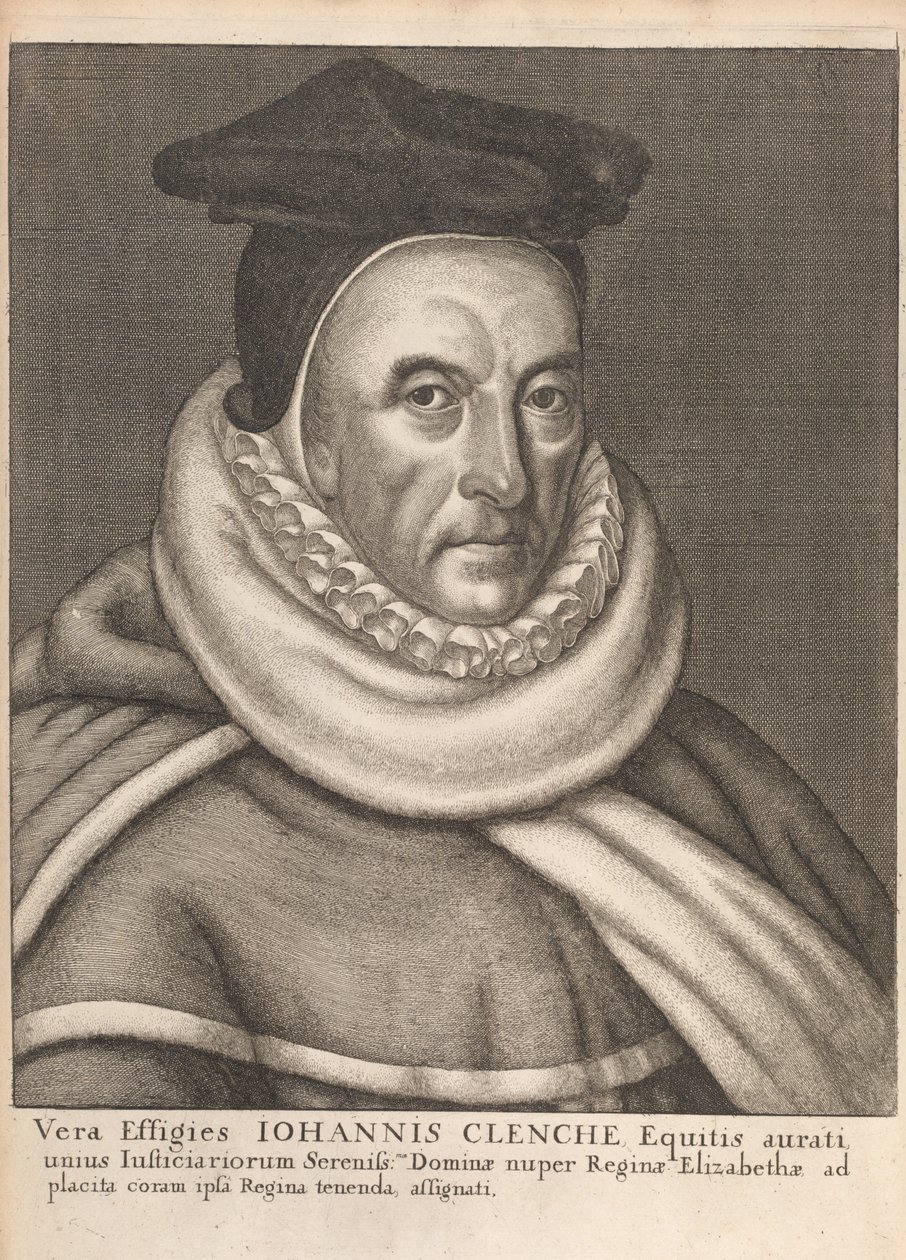 John Clenche, uit Historische Gedenktekens van de Engelse Wetten door William Dugdale, Londen 1666 door English School