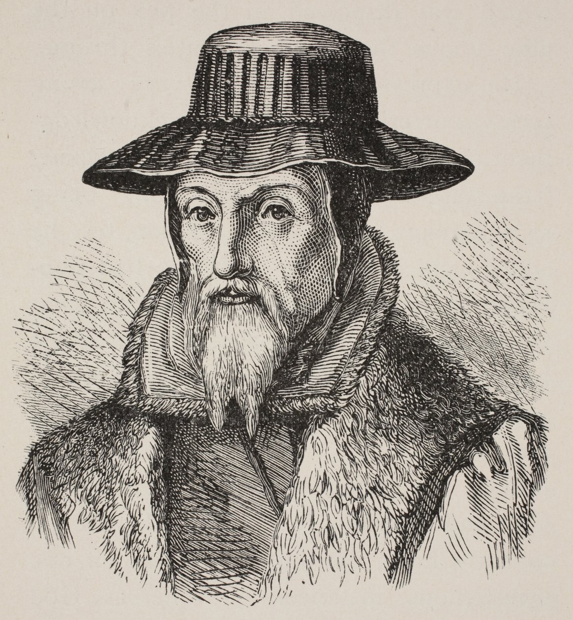 John Foxe, illustratie uit De Kerk van Engeland: Een Geschiedenis voor het Volk door H.D.M. Spence-Jones door English School