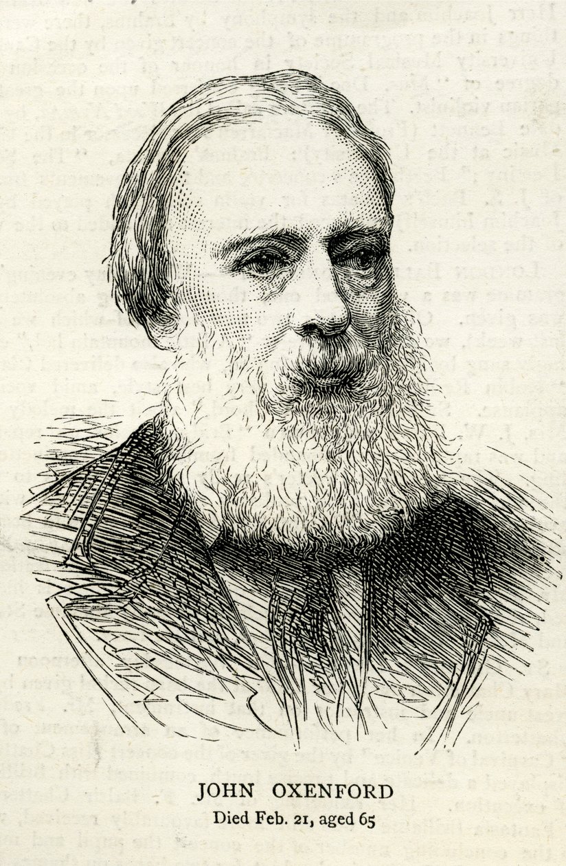 John Oxenford (1812-77) illustratie uit The Graphic 1877 door English School