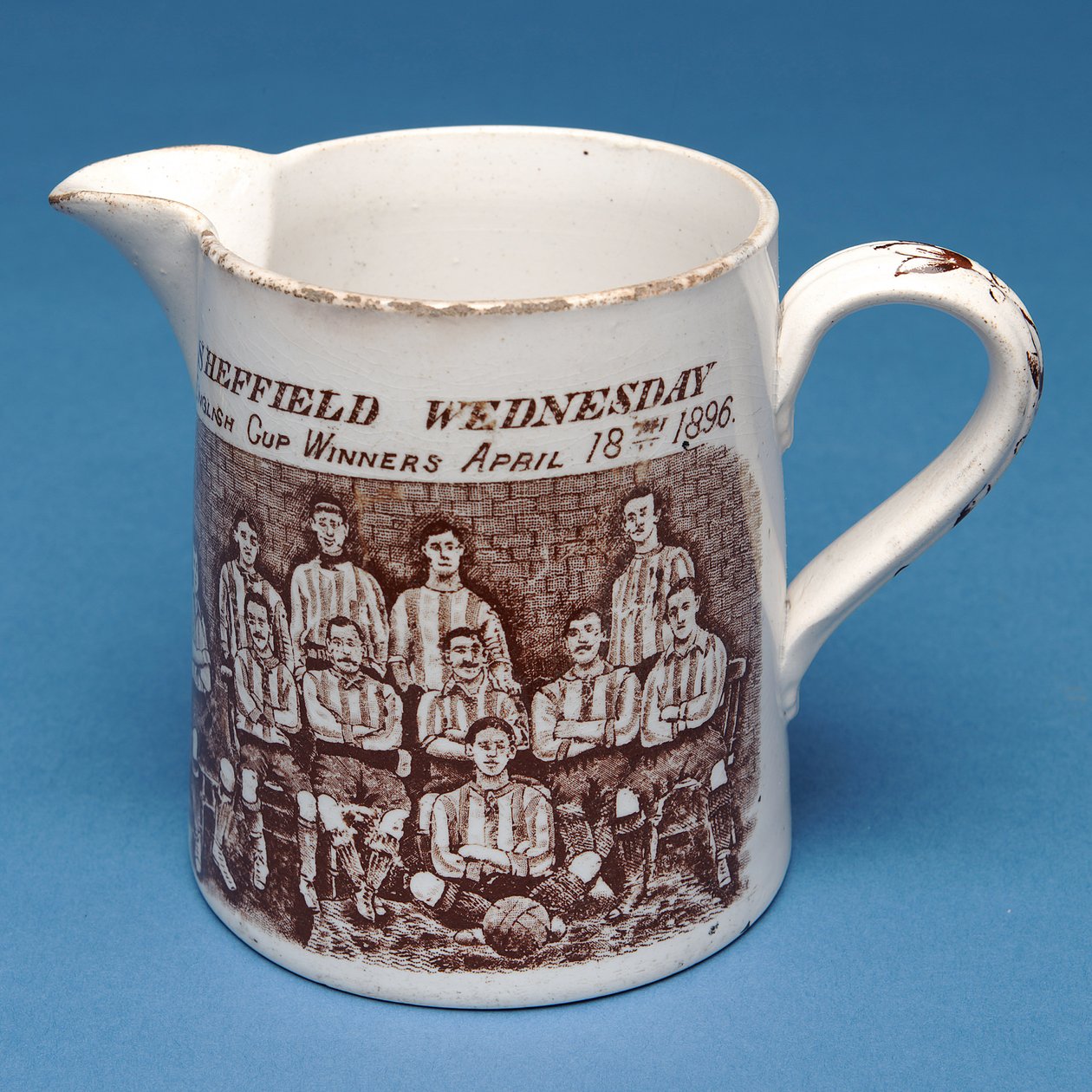 Kan versierd met het Sheffield Wednesday team, 1896 door English School