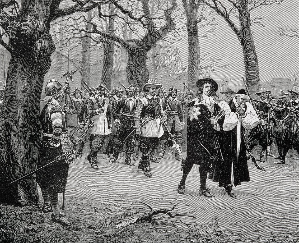 Koning Charles I (1600-49) op weg naar zijn executie door English School