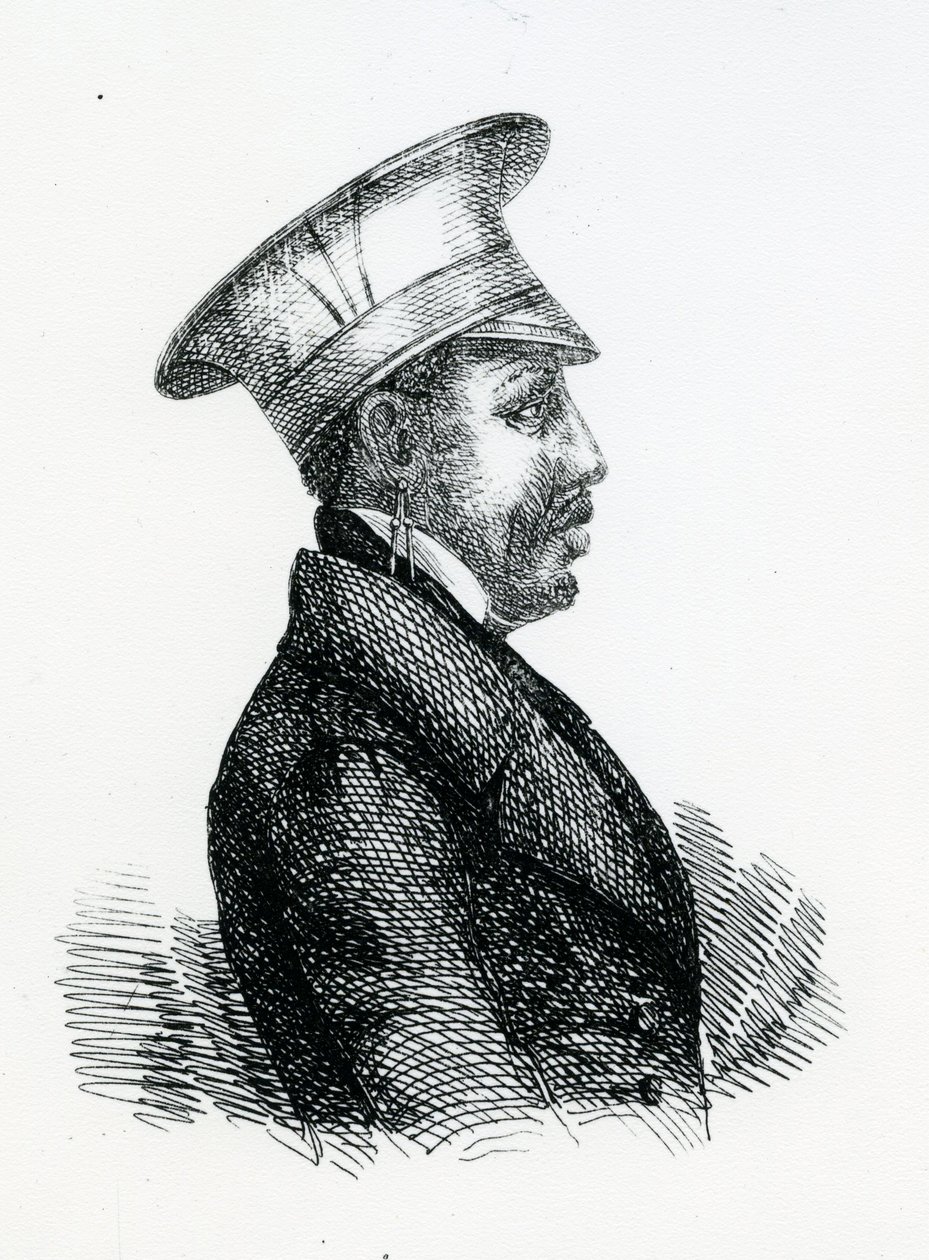 Koning Moshoeshoe I (c.1786-1870) (gravure) door English School