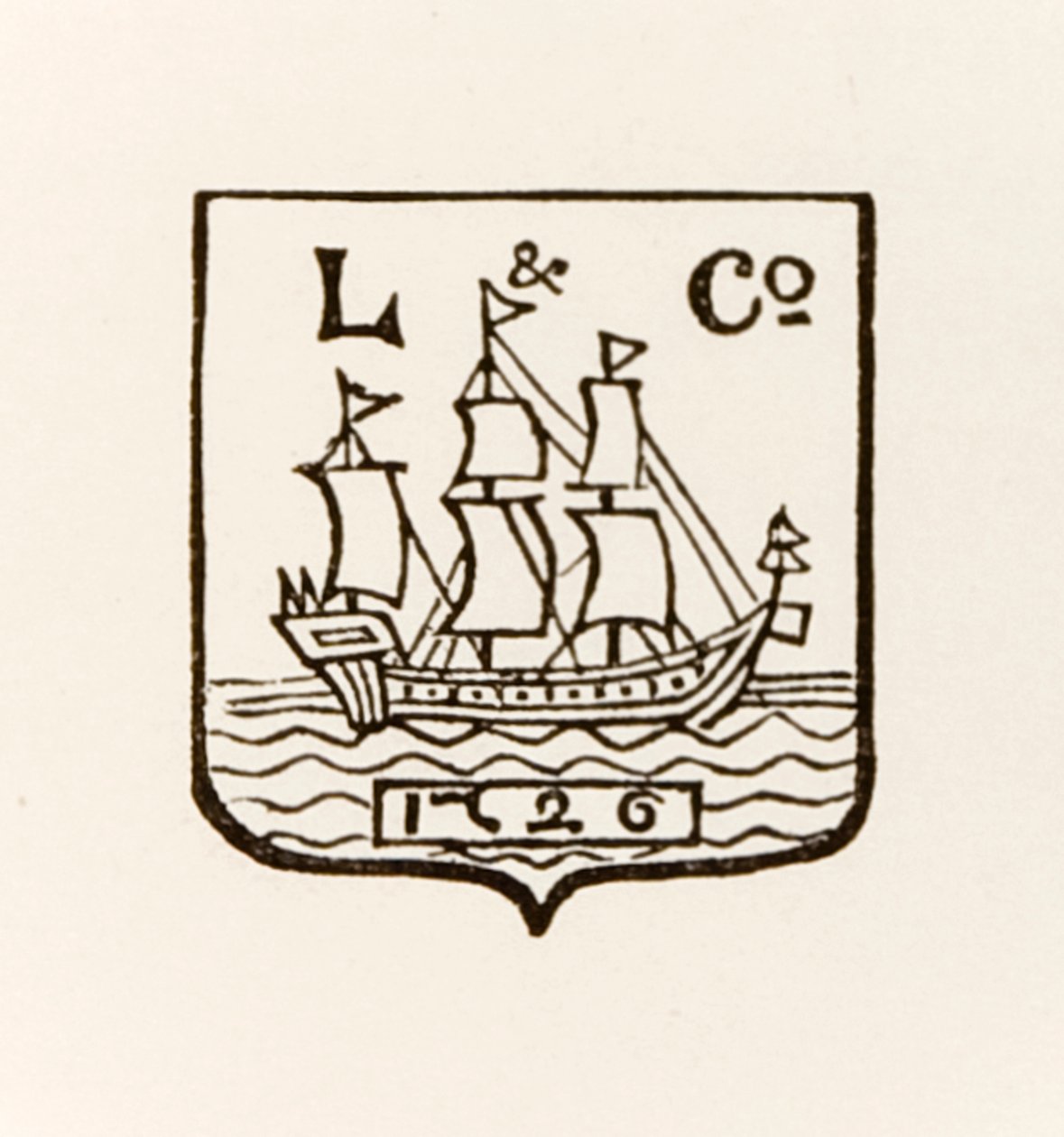 L & Co Ship 1726 logo gebruikt door Longmans Green and Company door English School