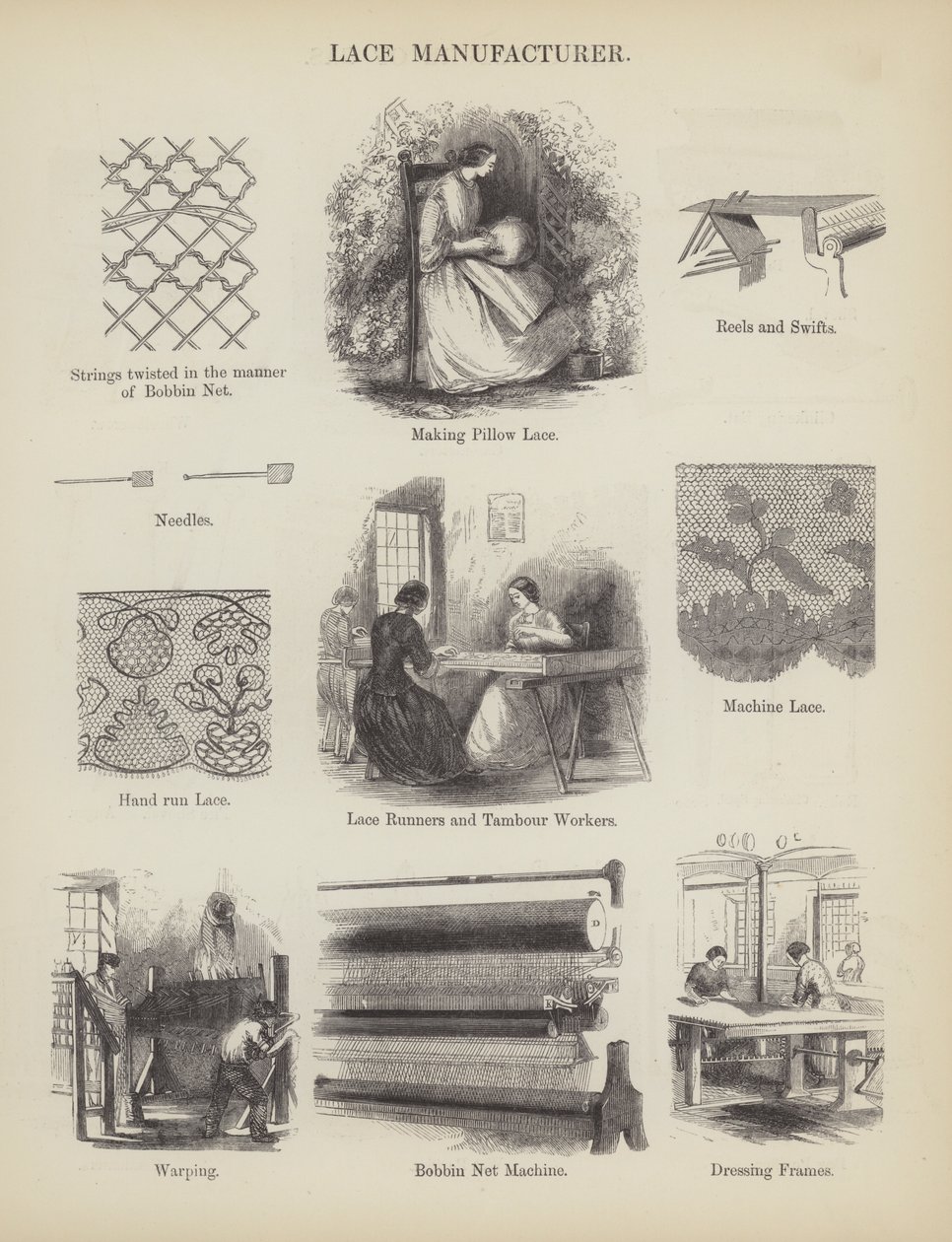 Kantfabrikant (gravure) door English School