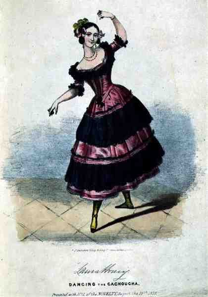 Laura Honey (c.1816-43) danst de Cachoucha door English School