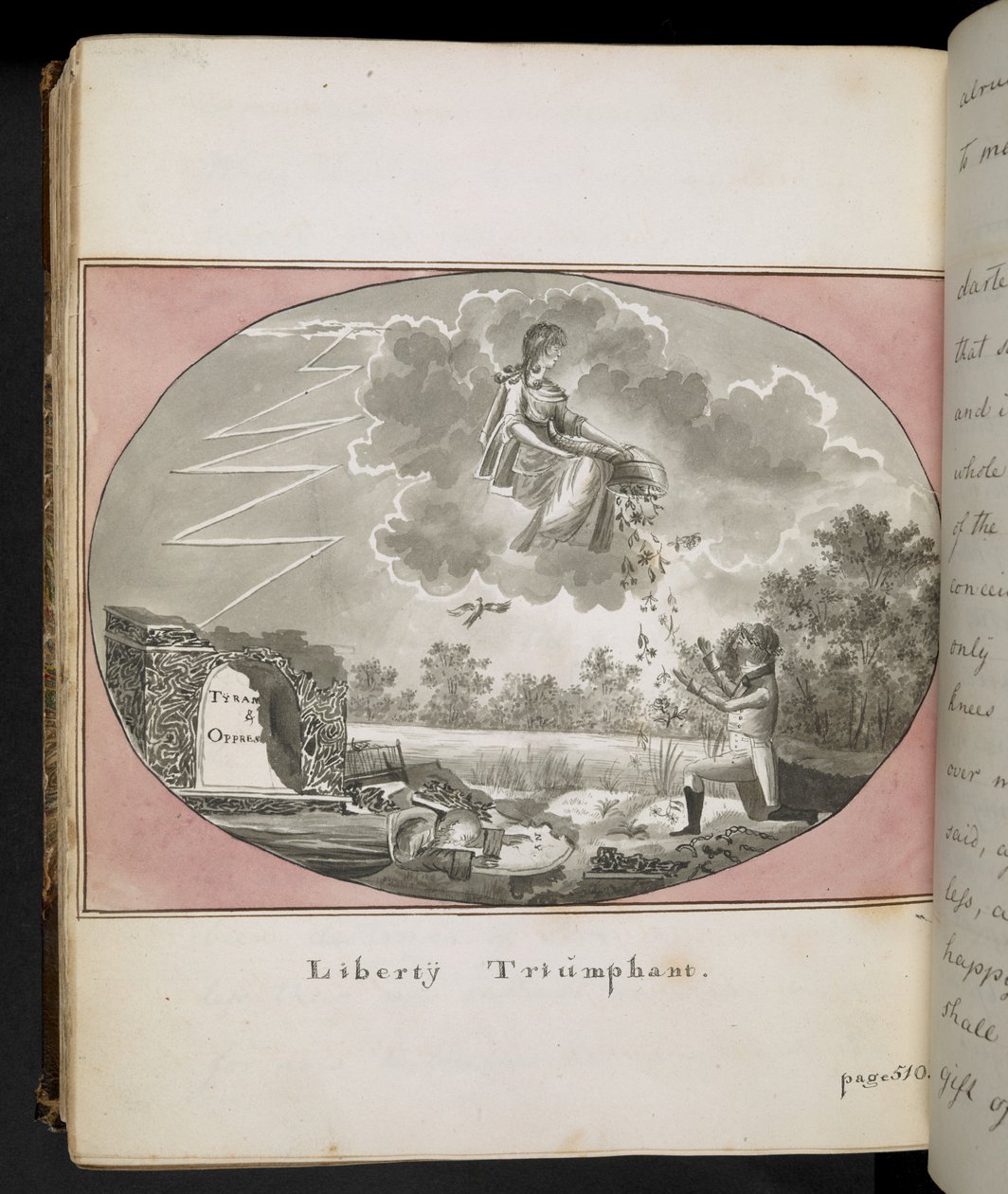 Triomf van de vrijheid, "De avonturen van Thomas Walter, zoals verteld door een vriend:" de autobiografie van Jorgen Jorgensen, opgedragen aan William Jackson Hooker (gekleurde gravure) door English School