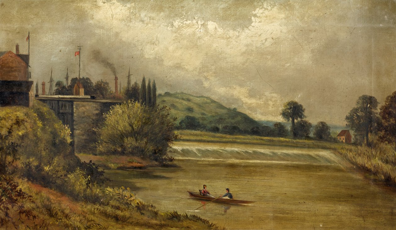 Llanthony Weir Gloucester, 1850-1900 door English School