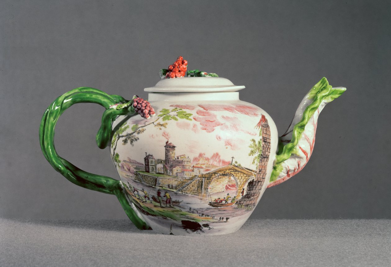 Longton Hall theepot, c.1755 door English School