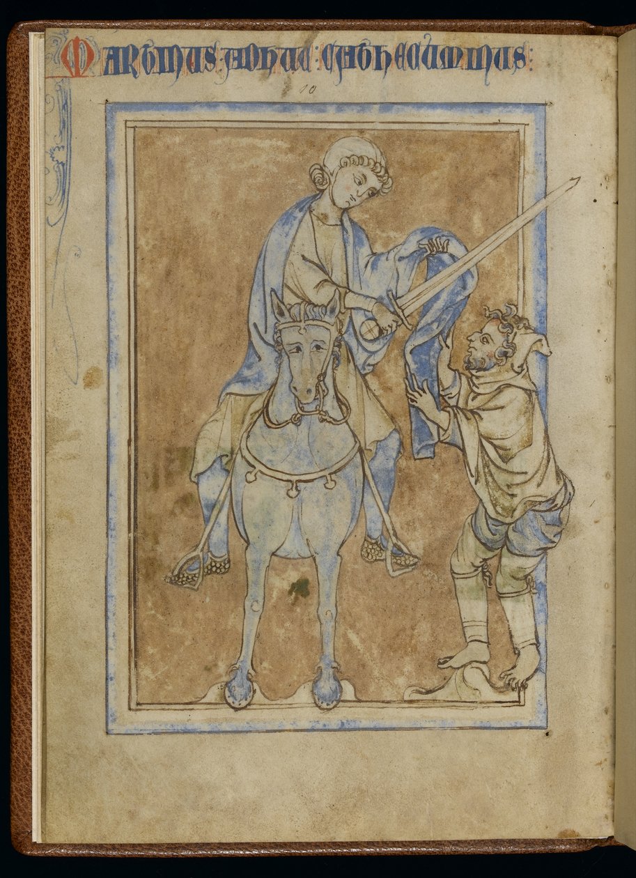 MS 370, Sint-Maarten en de bedelaar, uit een verlucht manuscript door English School