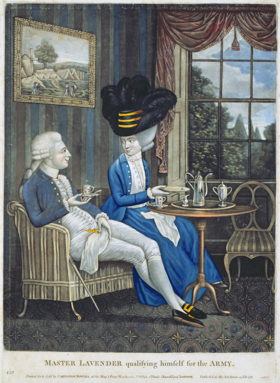 Meester Lavender Kwalificeert Zichzelf voor het Leger, uitgegeven door Carington Bowles, 1781 door English School
