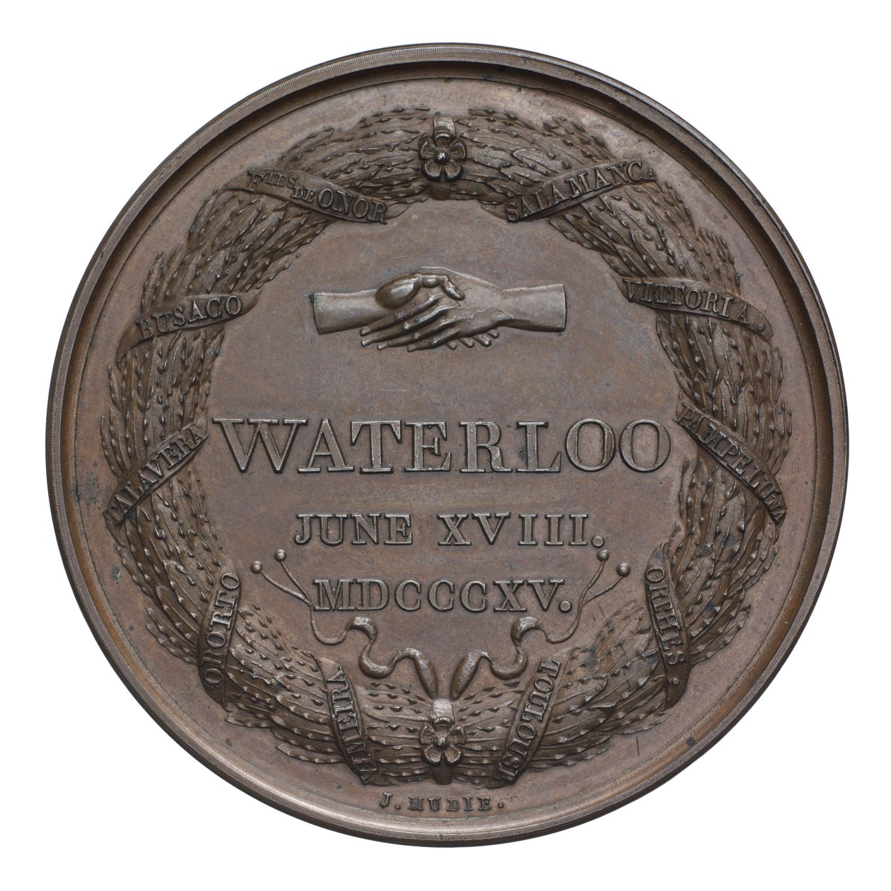 Medaille ter herdenking van de Slag bij Waterloo door English School