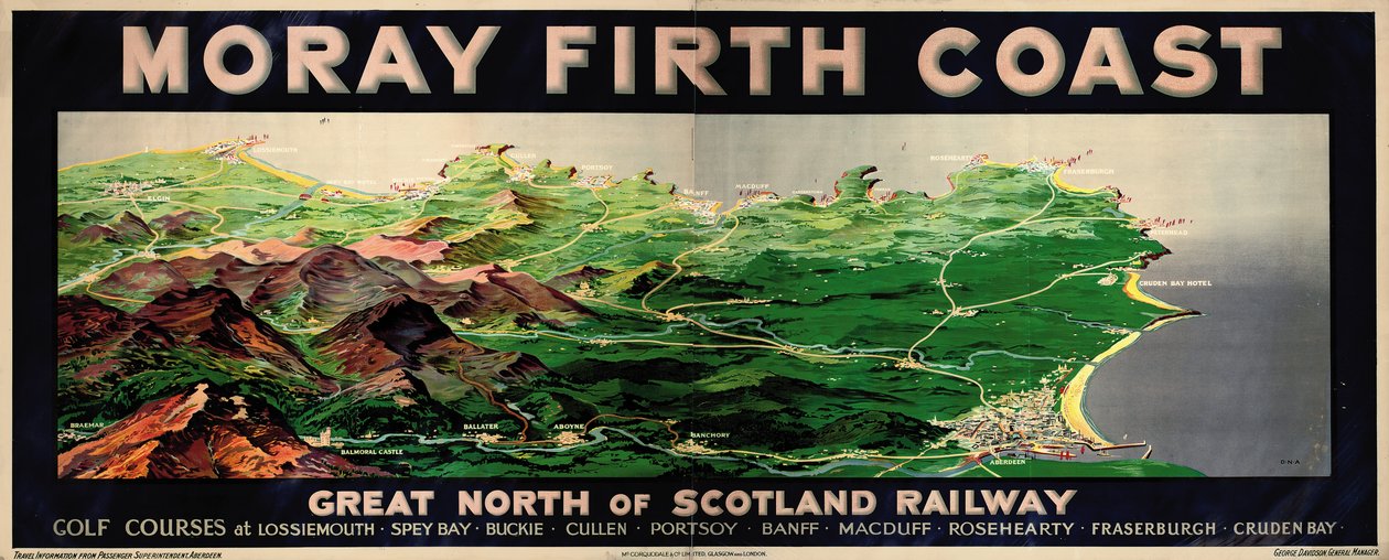 Moray Firth Kust, poster ter promotie van de GNSR door English School