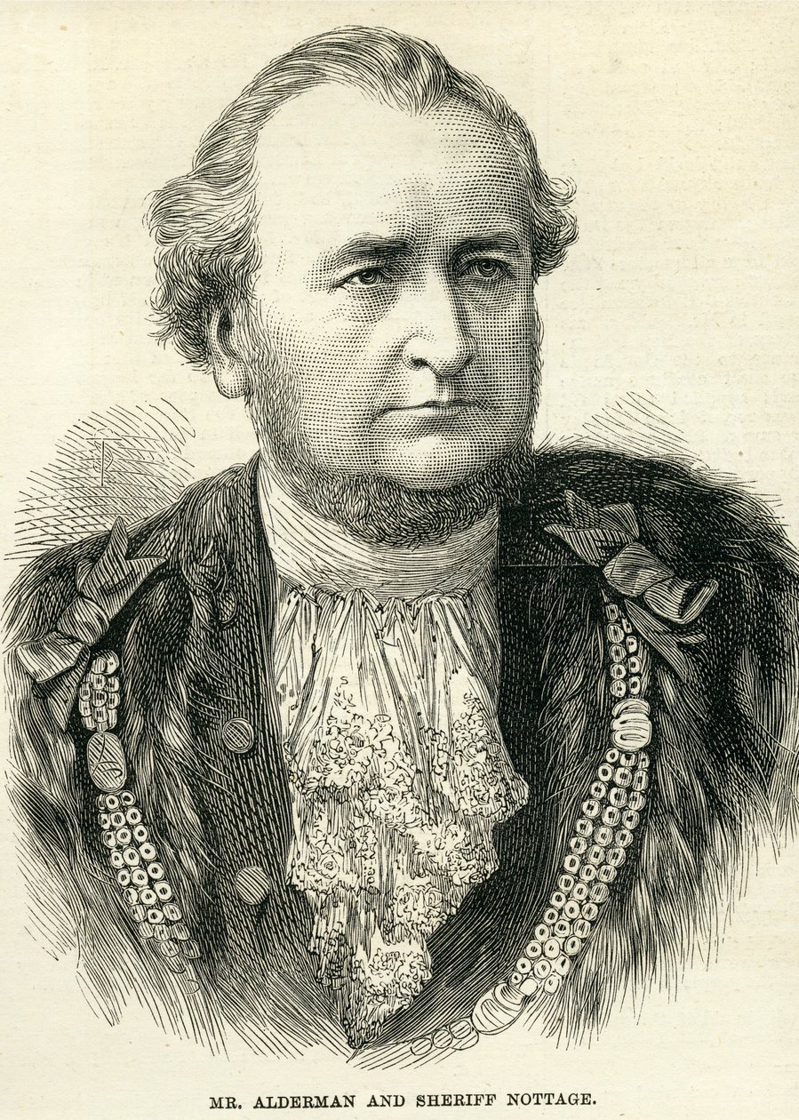 Mr. Wethouder en Sheriff Nottage uit The Illustrated London News, 10 november 1877 door English School