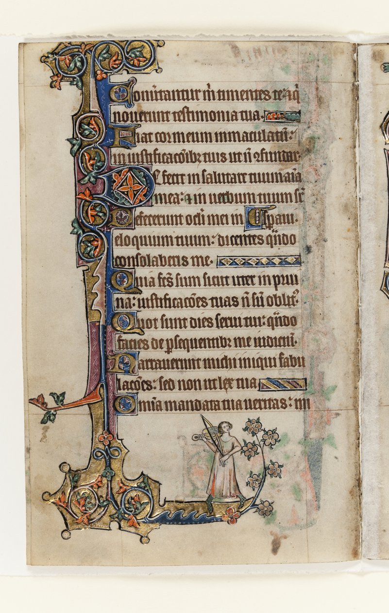 Ms 1-2005, f.175v, uit de Macclesfield Psalter, Gebruik van Sarum, Oost-Anglia, c.1330 door English School
