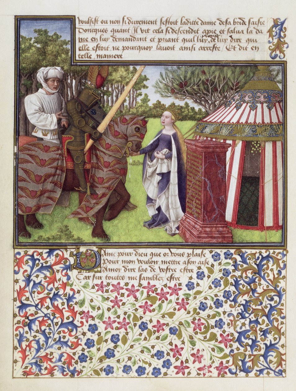 Ms. 2597 Hart en Verlangen met Hoop bij zijn huis, facsimile editie van Livre du Coeur d