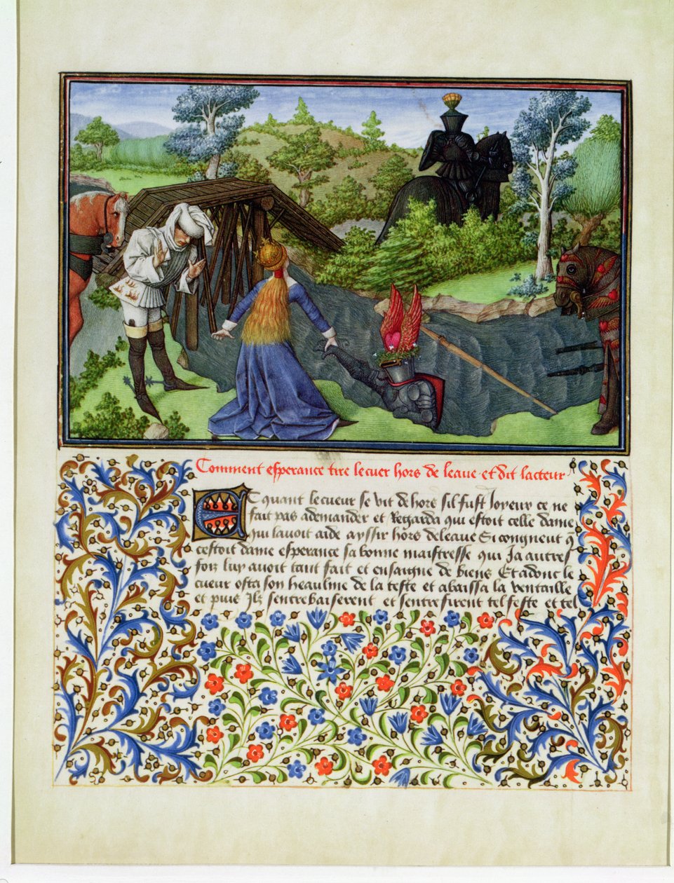 Ms. 2597 Hoop haalt Hart uit de Rivier van Tranen, facsimile editie van Livre du Coeur d