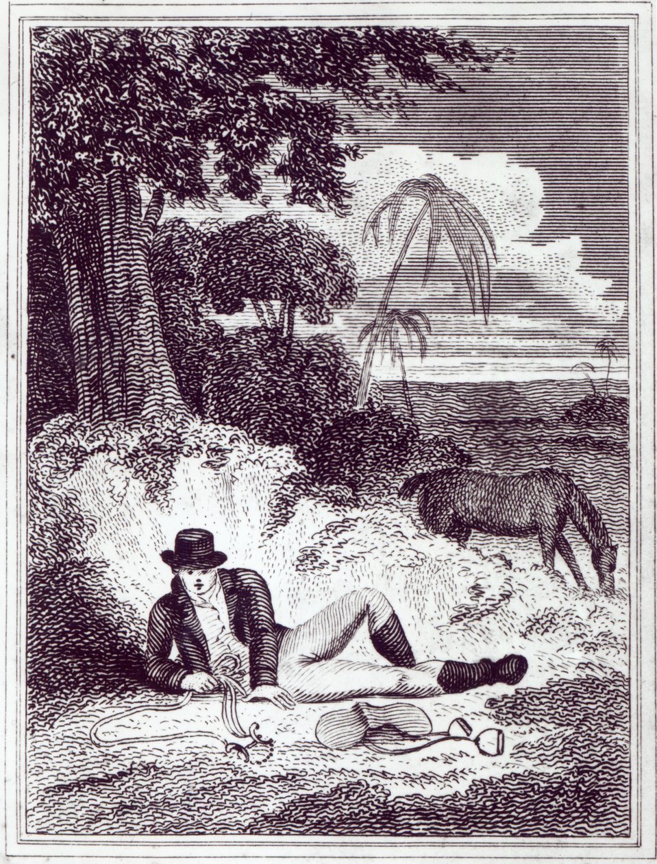 Mungo Park in Afrika, een illustratie uit 