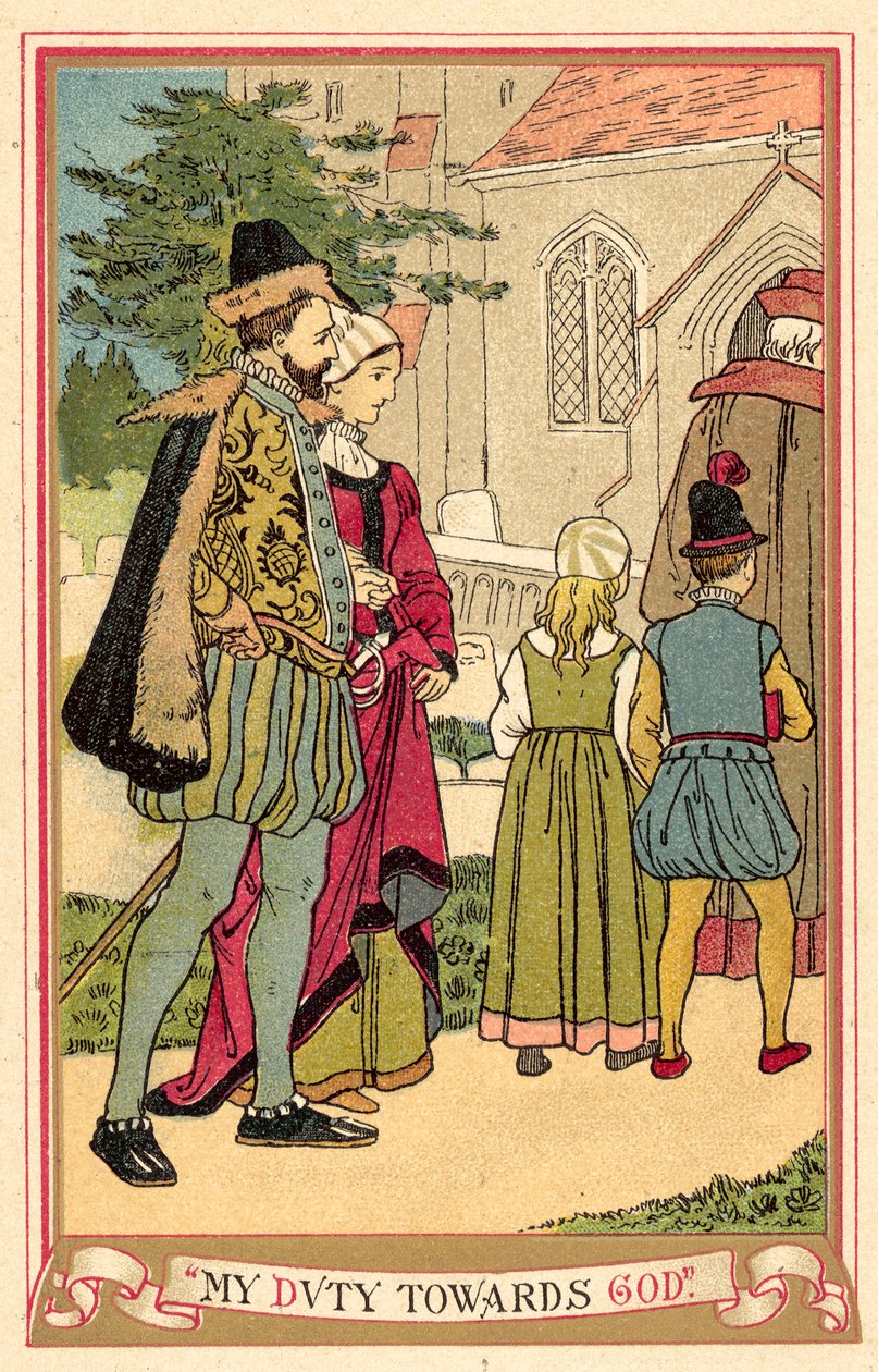 Mijn plicht tegenover God (kleurenlitho) door English School