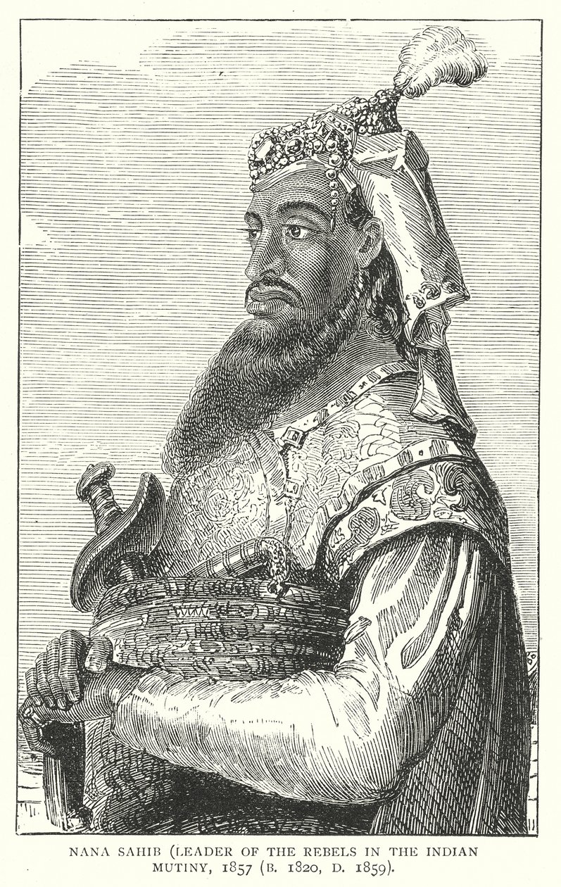 Nana Sahib (gravure) door English School
