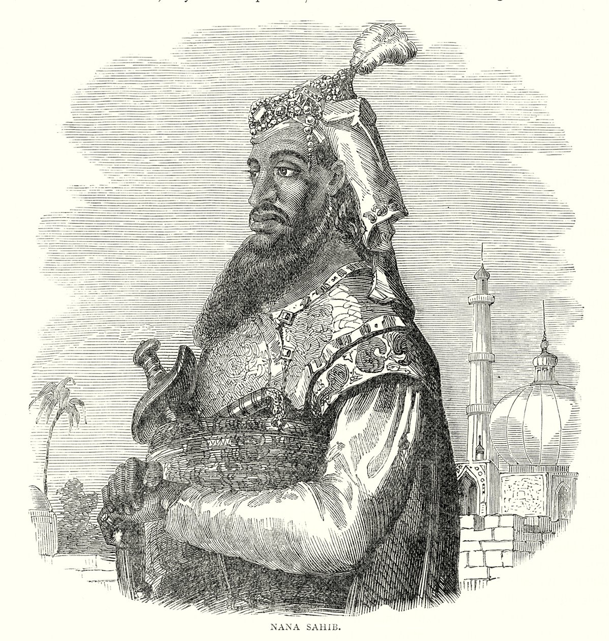 Nana Sahib (gravure) door English School