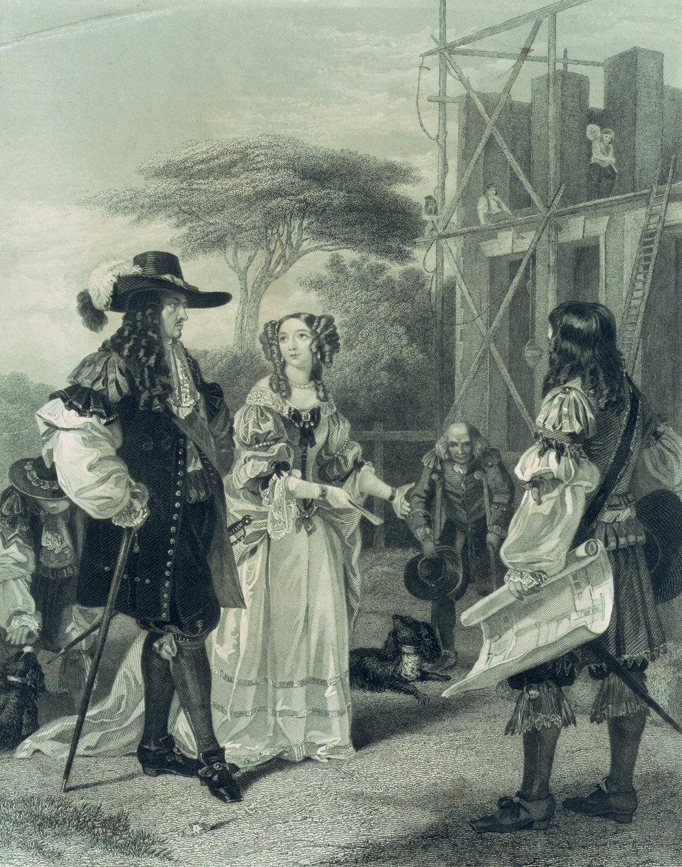 Nell Gwynn overtuigt Charles II om een ziekenhuis te bouwen door English School