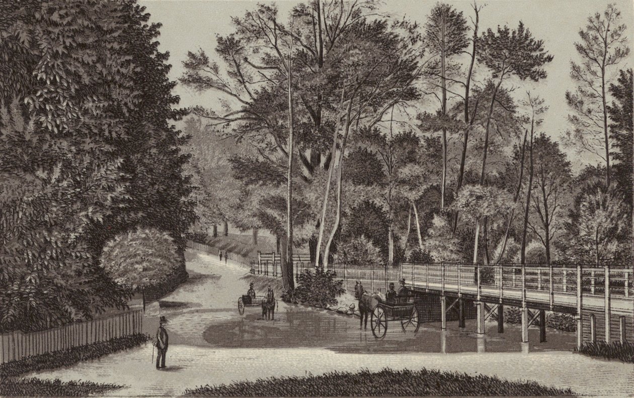 Newbury: Sandleford Water (litho) door English School