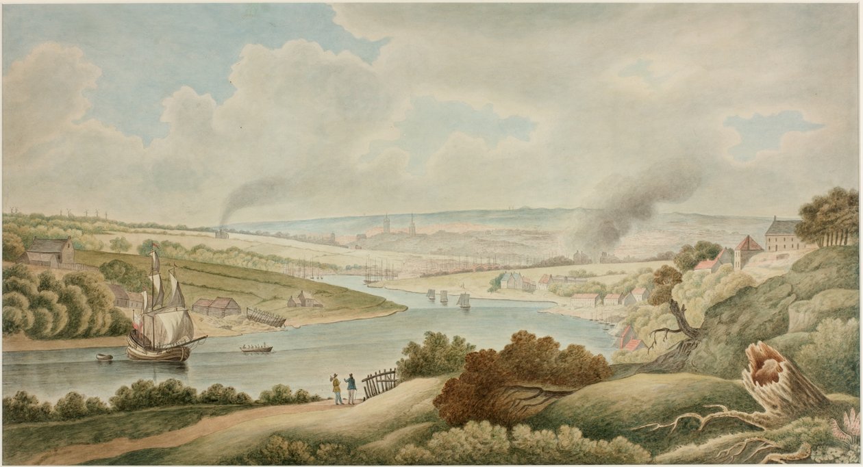Newcastle upon Tyne vanuit het Oosten door English School