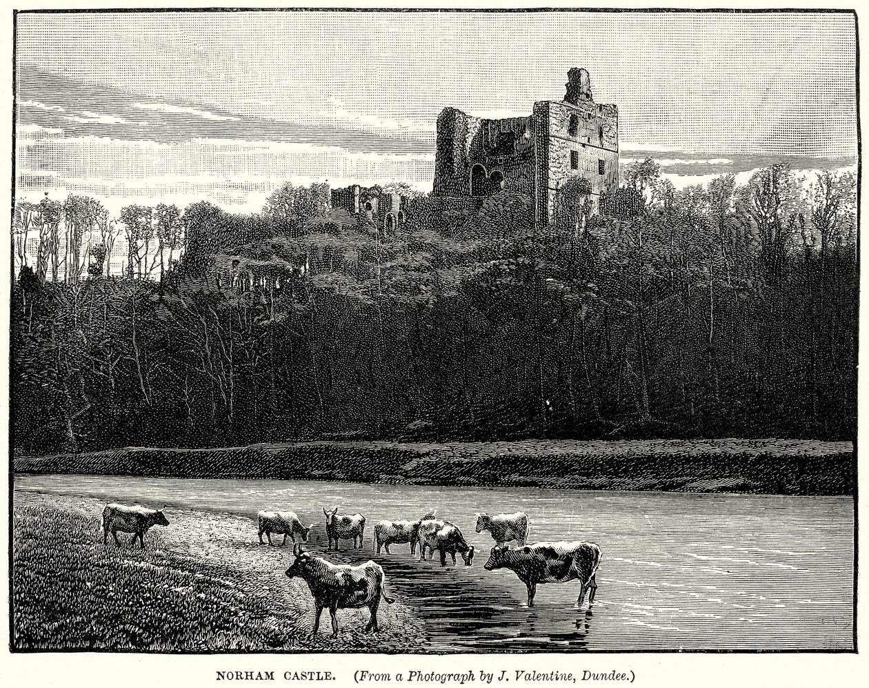 Kasteel Norham (gravure) door English School