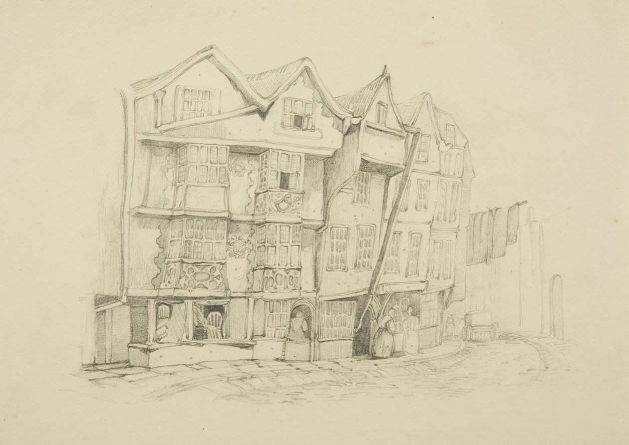 Noordzijde van Baldwin Street door English School
