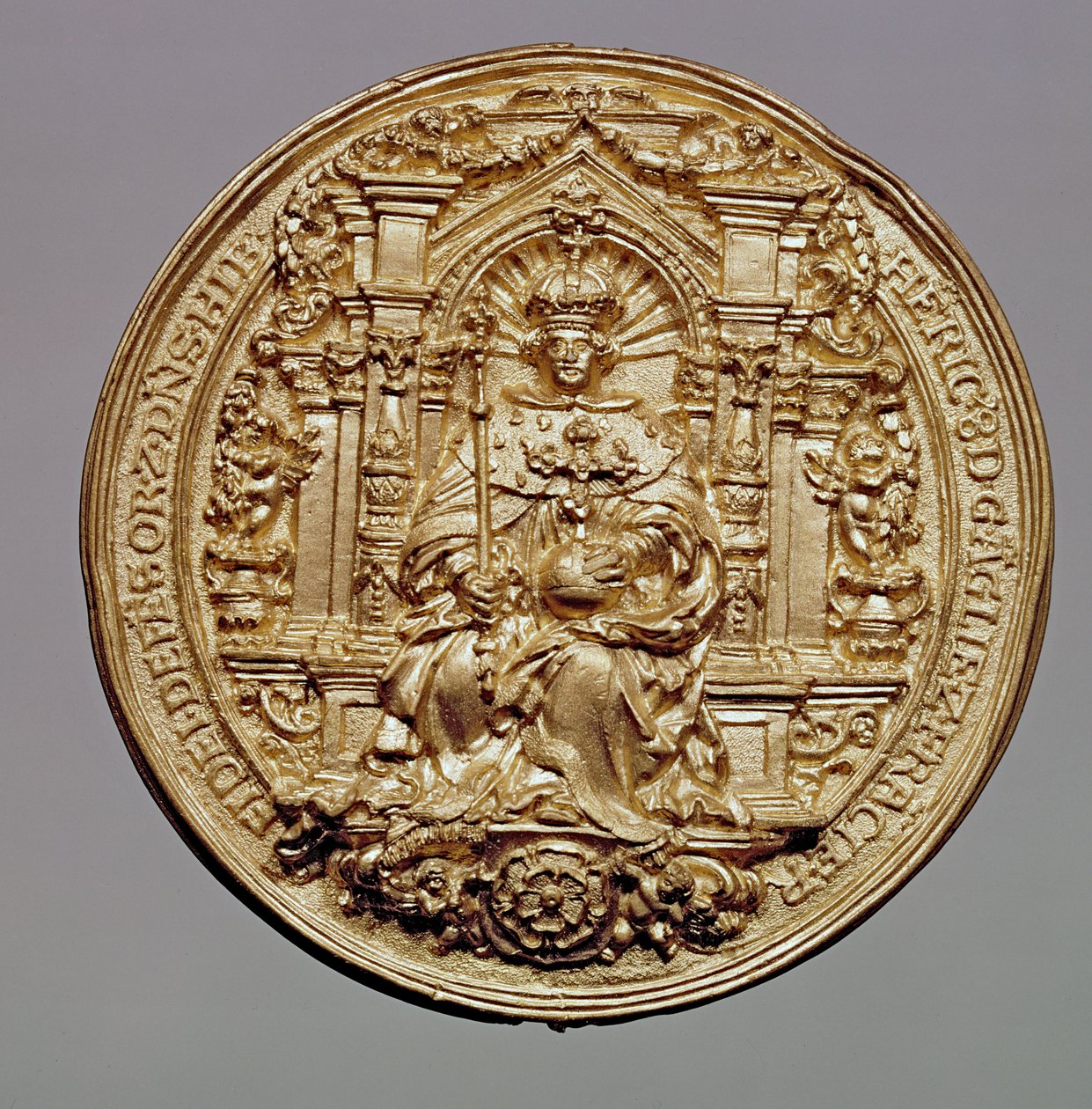 Voorzijde van het zegel van Hendrik VIII door English School