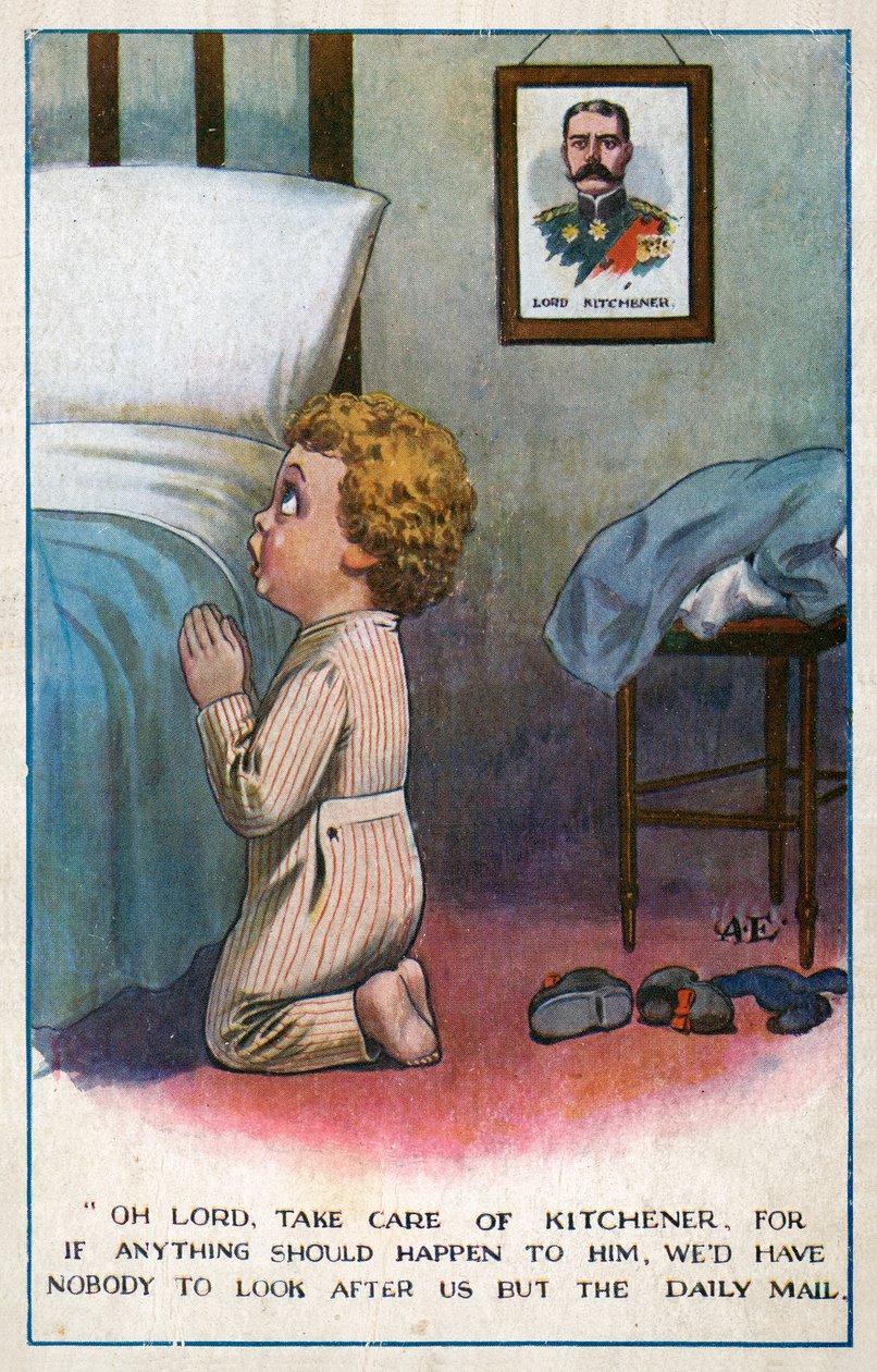 Oh Lord, Take Care of Kitchener maar The Daily Mail (kleurenlitho) door English School