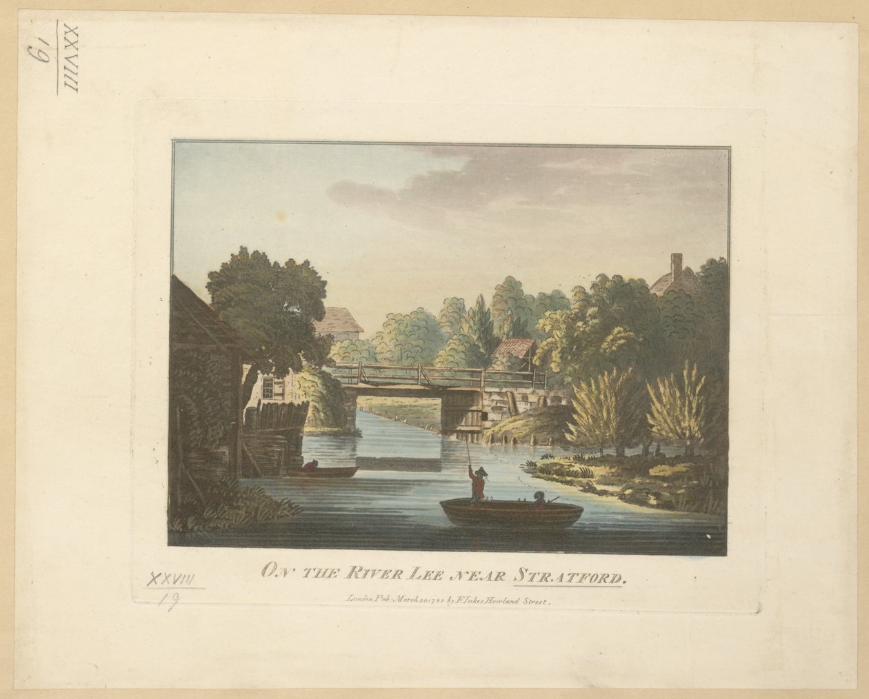 Op de rivier de Lee nabij Stratford door English School
