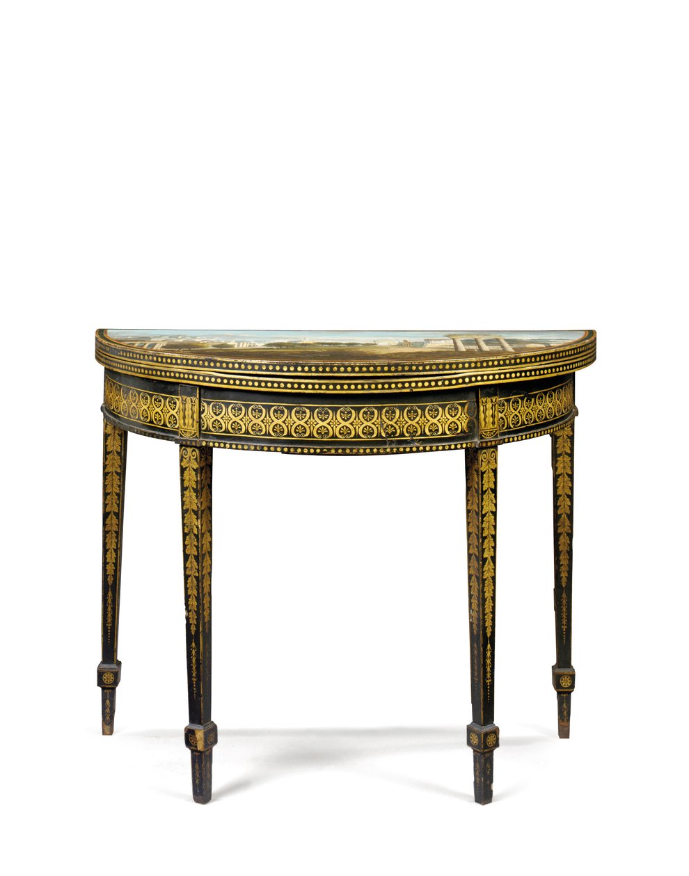 Een van een paar George III theetafels, mogelijk Iers, ca. 1780 door English School