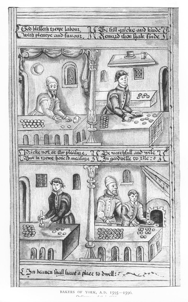 Verordening van de bakkers van York, 1595-96 door English School