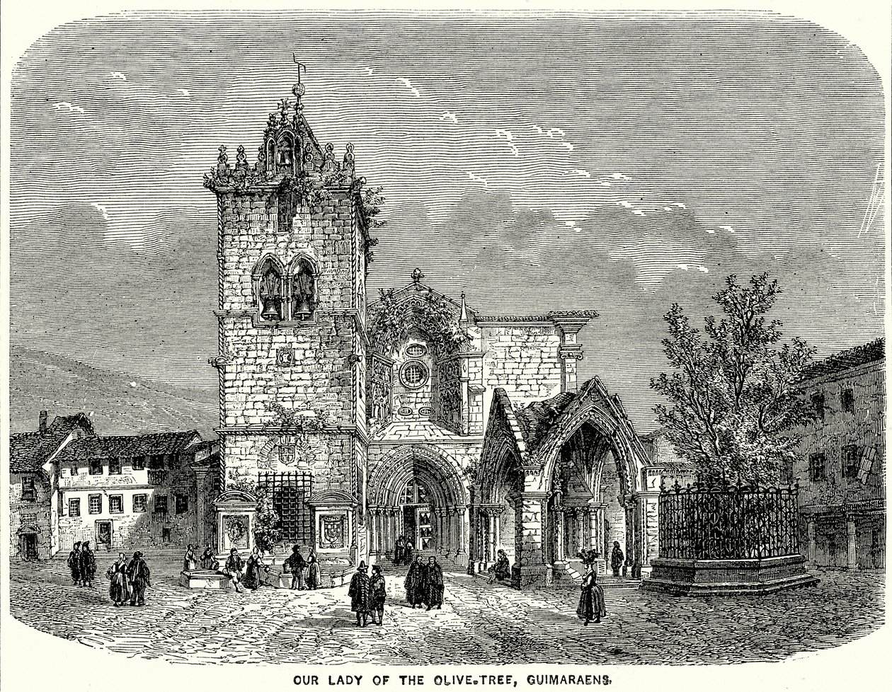 Onze-Lieve-Vrouw van de Olijfboom, Guimaraens (gravure) door English School