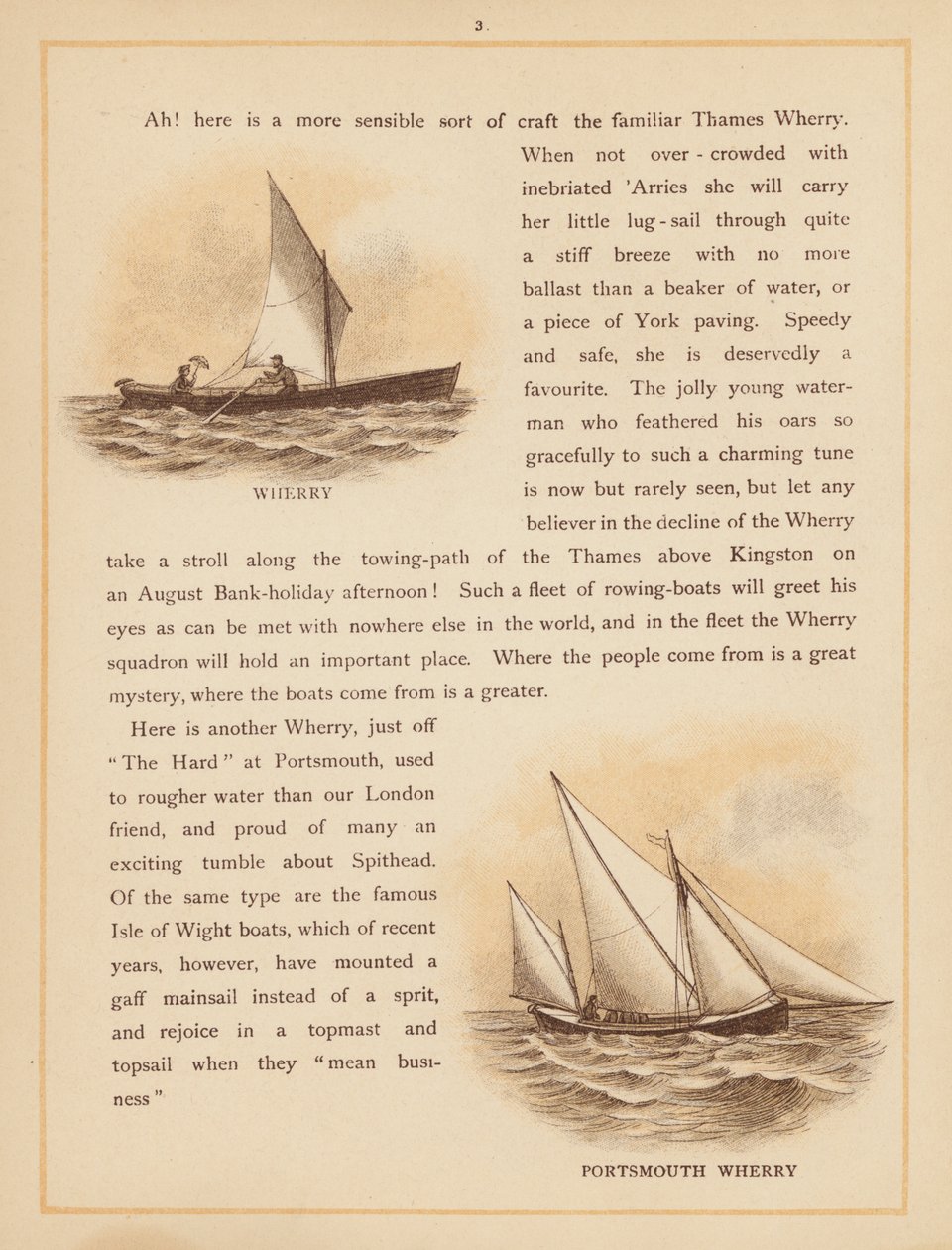 Pagina uit De boten van de wereld, eind 19e eeuw (kleurenlitho) door English School